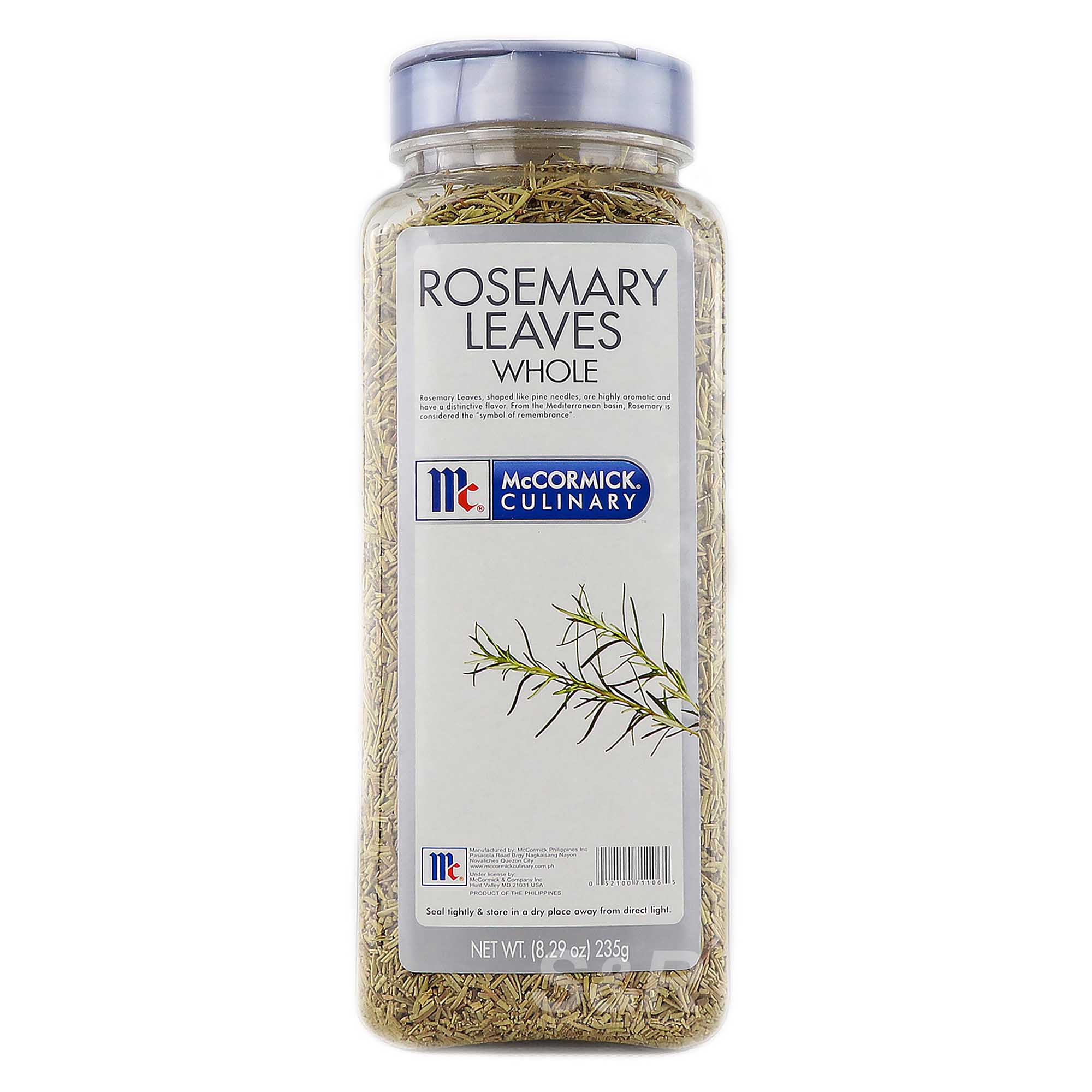 McCormick Culinary Rosemary Leaves Whole 235g McCormick Culinary Rosemary Leaves Whole 235g